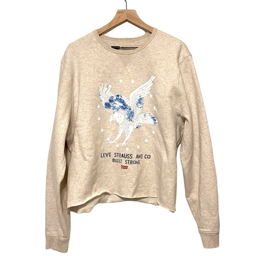 Levi’s crew neckline pullover cream oversized sweater size 2XL
